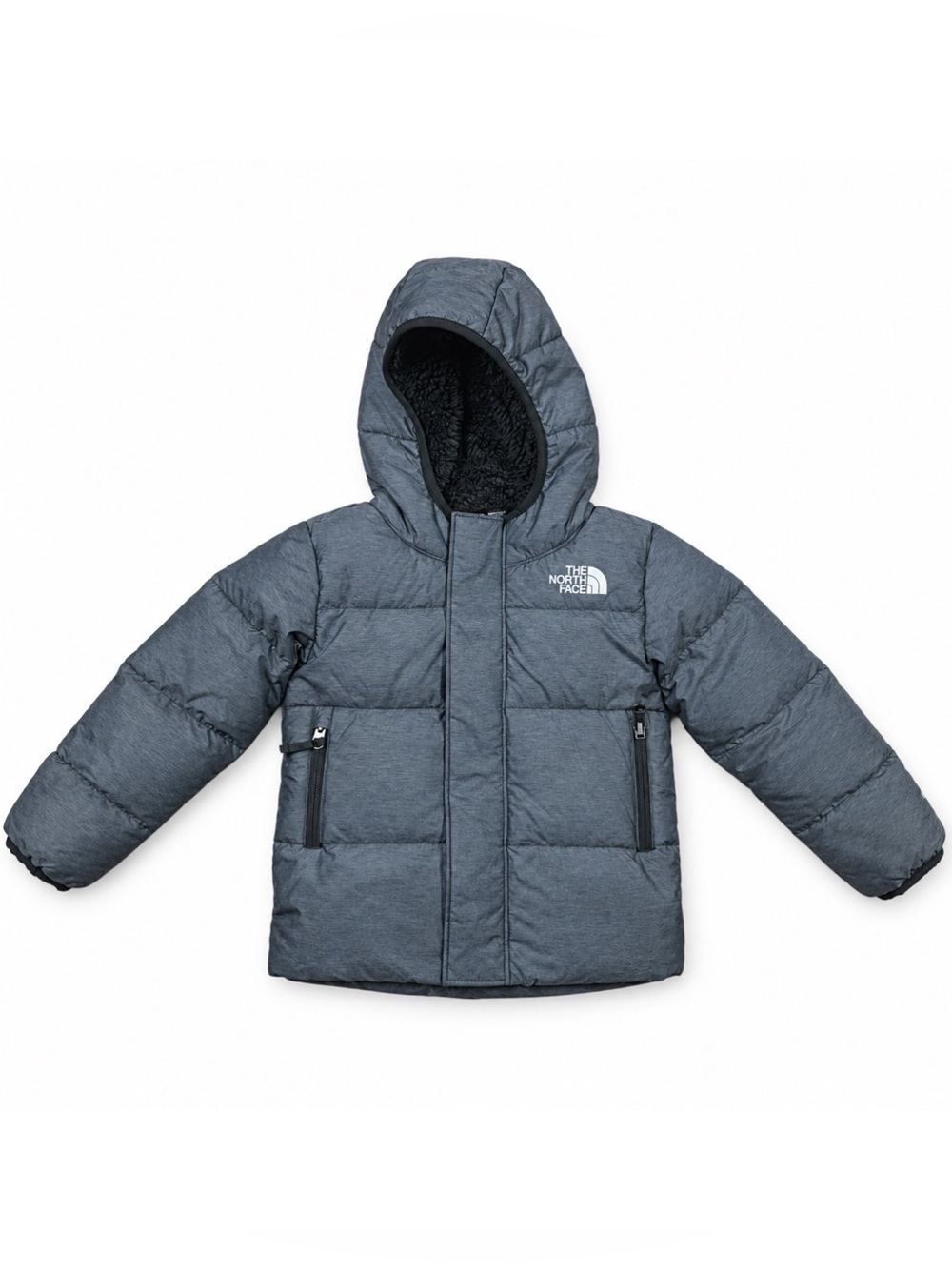 The North Face Gray North Hooded Water Repellent 600 Fill Power Down Jacket 2Y